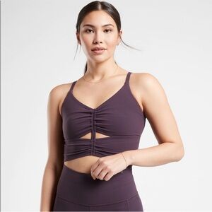 Athleta Women's Cinch Longline Plum Bra